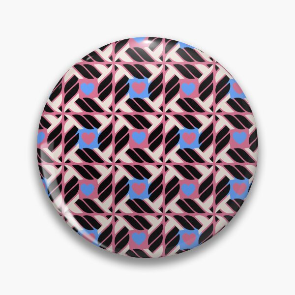 Item preview, Hearts geometric checkered pattern  designed and sold by Tatiana Ribeiro.
