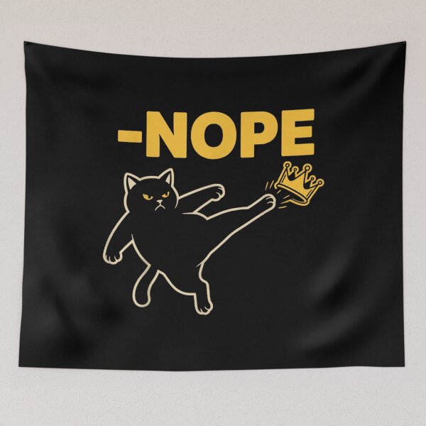 Item preview, Vintage No Kings In America Funny Cat Protest designed and sold by ElliKlemato.