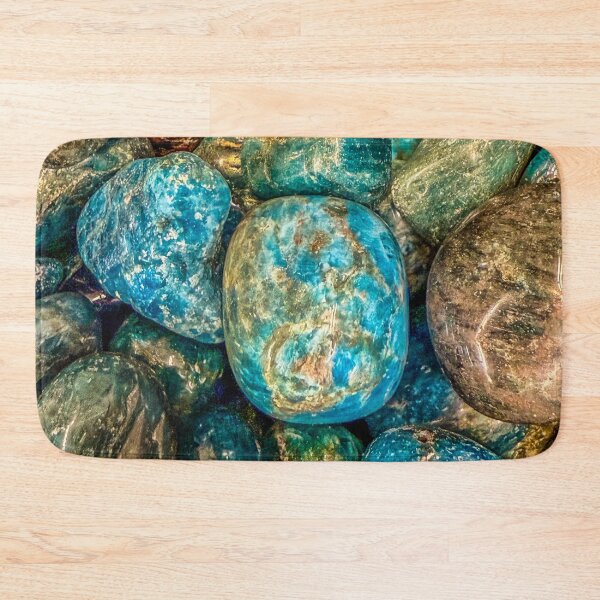 Item preview, Blue Apatite Crystal Stones – Polished Gemstone Texture Photography designed and sold by aadventures.