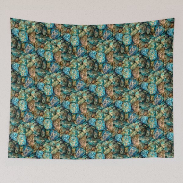Item preview, Blue Apatite Crystal Stones – Polished Gemstone Texture Photography designed and sold by aadventures.