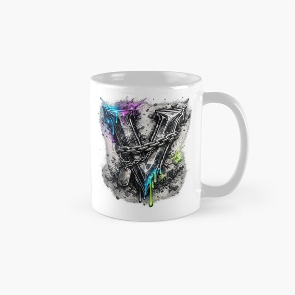 Item preview, Street Graffiti Metal Letter V Color Drip designed and sold by NOVR.
