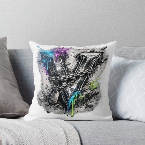 Item preview, Street Graffiti Metal Letter V Color Drip designed and sold by NOVR.