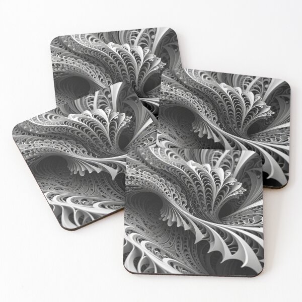 Item preview, Monochrome Fractal Bloom Spiral designed and sold by Harmonic_Layers.