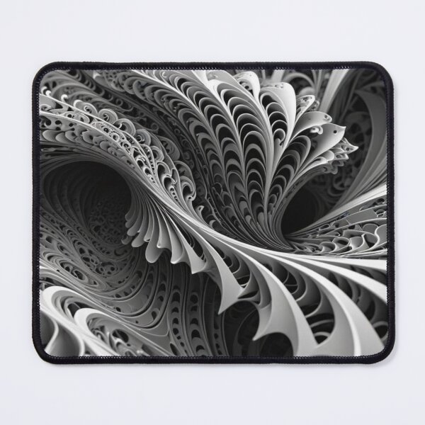 Item preview, Monochrome Fractal Bloom Spiral designed and sold by Harmonic_Layers.