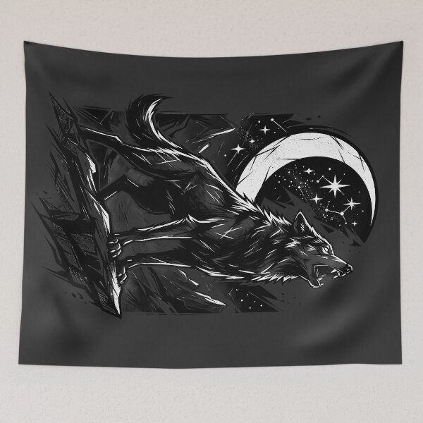 Item preview, Black Wolf Howling at the Moon designed and sold by SolaoLab.