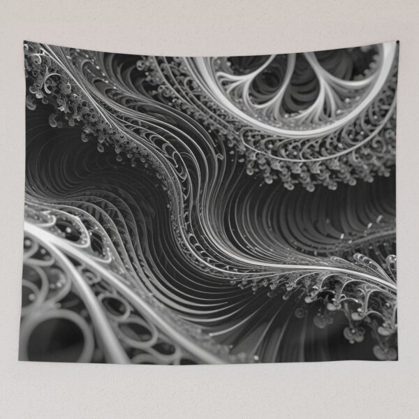 Item preview, Elegant Silver Fractal Flow designed and sold by Harmonic_Layers.