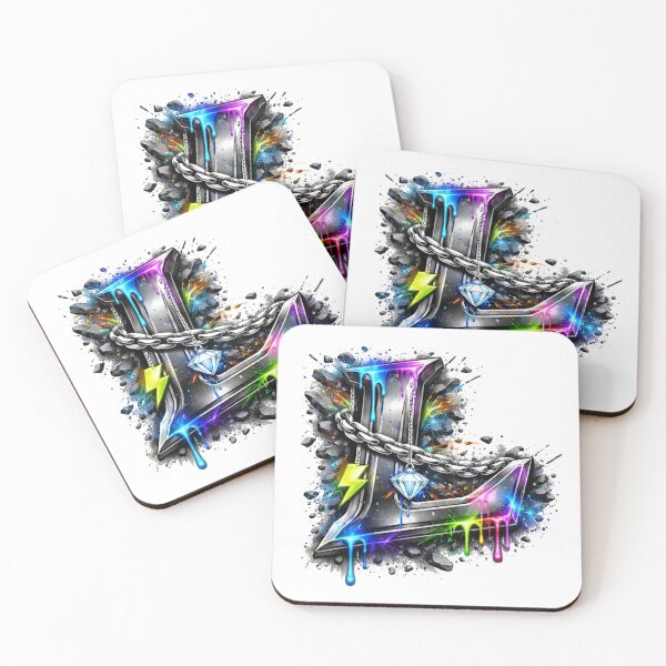 Item preview, Neon Graffiti Metal Letter L Chain Design designed and sold by NOVR.