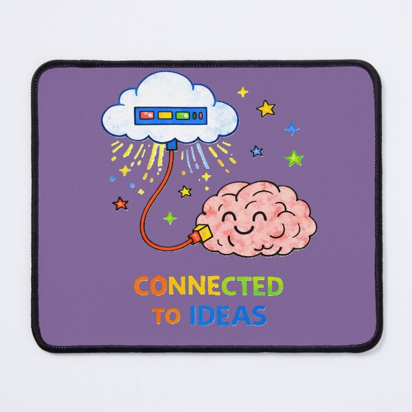 Item preview, Connected to Ideas – Creativity & Technology Brain Cloud Design designed and sold by OrbitOfMind.