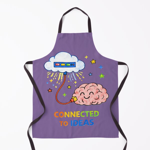 Item preview, Connected to Ideas – Creativity & Technology Brain Cloud Design designed and sold by OrbitOfMind.