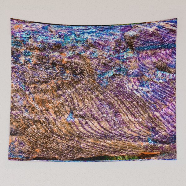 Item preview, Iridescent Rock Texture – Purple Blue Mineral Abstract Photography designed and sold by aadventures.