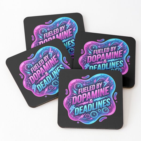 Item preview, Fueled by dopamine and deadines | Adhd awareness designed and sold by SocialStaticz.