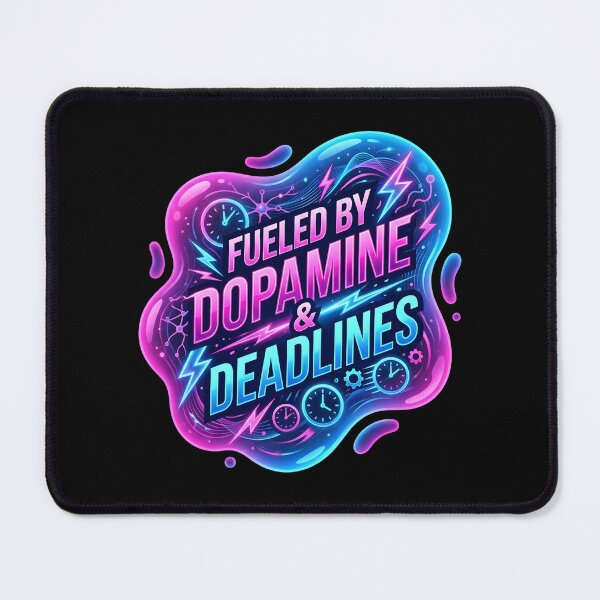 Item preview, Fueled by dopamine and deadines | Adhd awareness designed and sold by SocialStaticz.