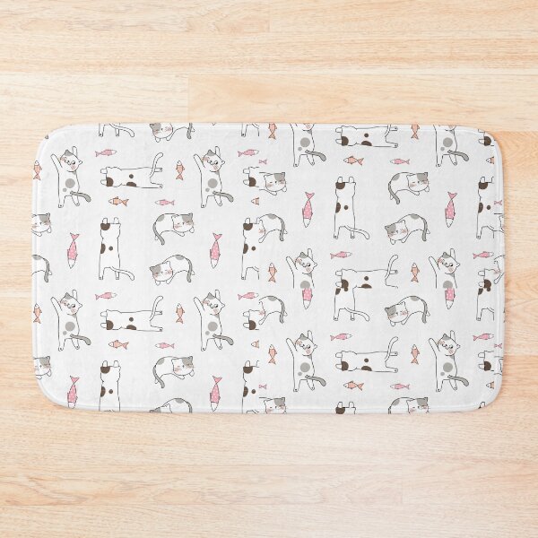 Item preview, Playful Kittens and Little Fish Pattern designed and sold by SweetFury.