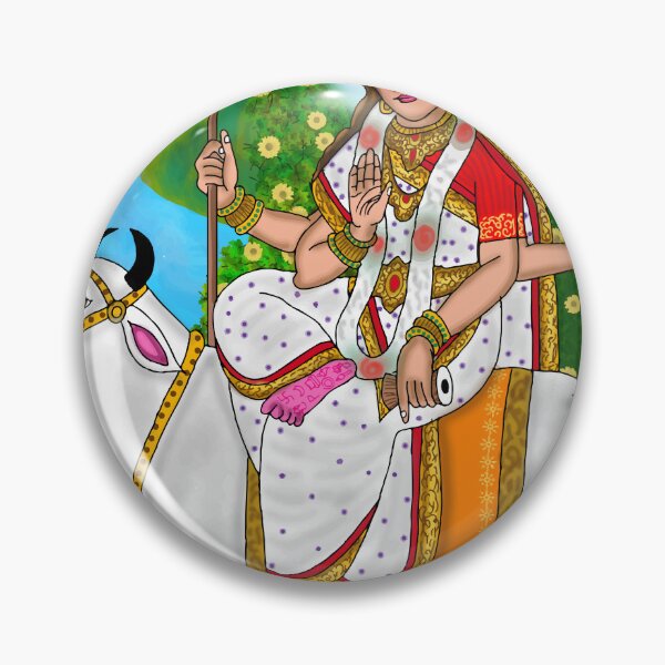 Item preview, Goddess Mahagauri Divine Design – Hindu Navdurga Spiritual Artwork designed and sold by Harshit_Digital_Arts.