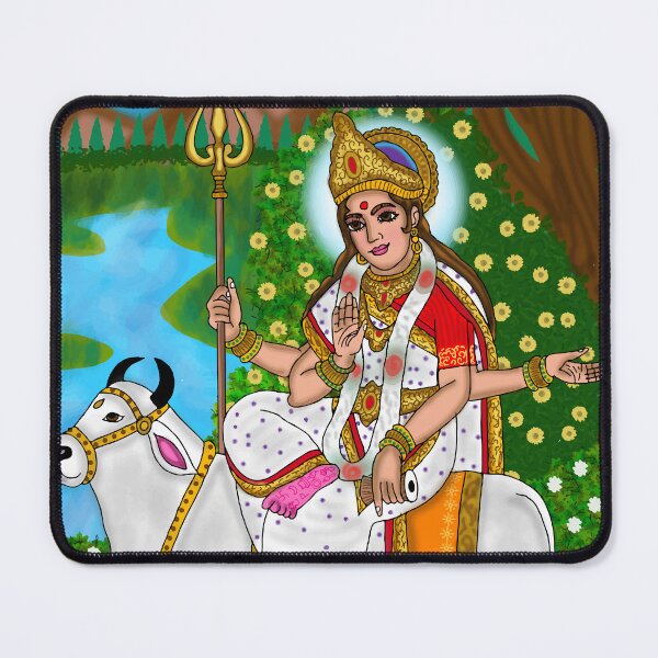 Item preview, Goddess Mahagauri Divine Design – Hindu Navdurga Spiritual Artwork designed and sold by Harshit_Digital_Arts.