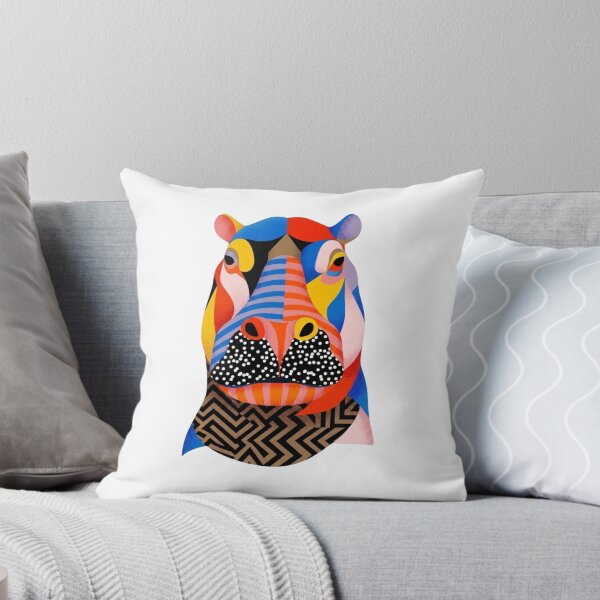 Artikelvorschau, Lebendige abstrakte Hippo-Pop-Art entworfen und verkauft von SimpleOrdinary.