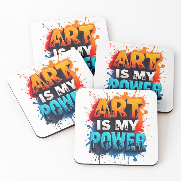 Item preview, Art Is My Power - Vibrant Creative Silhouettes and Paint Splatters designed and sold by Serjames.