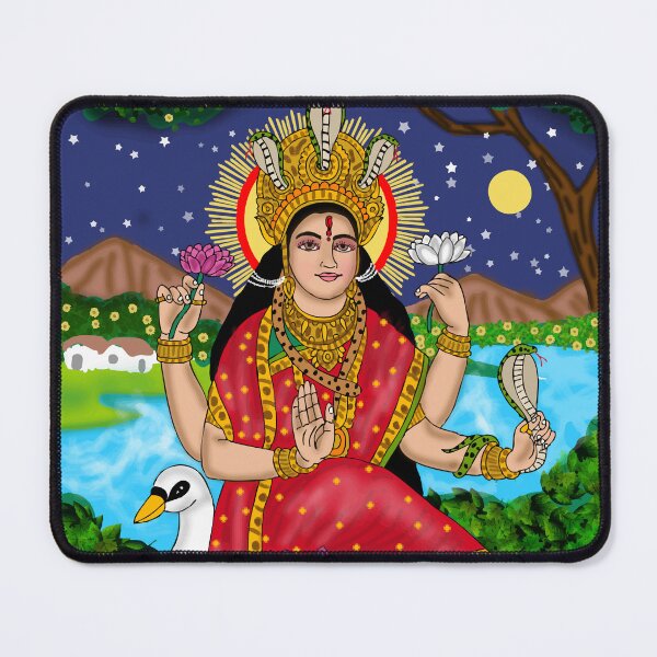 Item preview, Goddess Mansa Design – Hindu Serpent Goddess Spiritual Artwork designed and sold by Harshit_Digital_Arts.