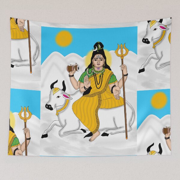 Item preview, Goddess Maheshwari Divine Design – Sacred Hindu Shakti Artwork designed and sold by Harshit_Digital_Arts.