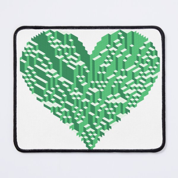 Item preview, Geometric Lozenge Tiling Art Print - Emerald Dream Heart designed and sold by tilinger.