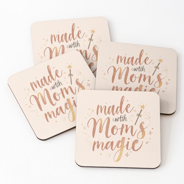 Item preview, Made with Mom’s Magic — Rose-Gold Glitter Mug designed and sold by FestivityFinds.