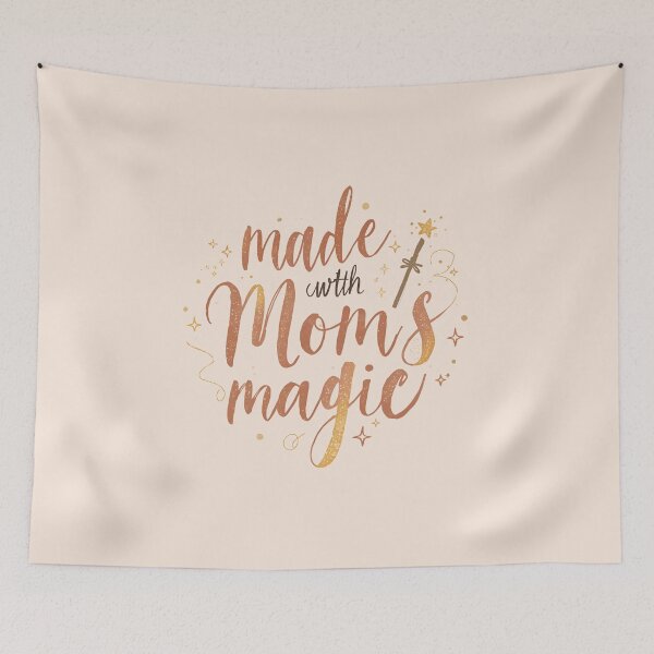 Item preview, Made with Mom’s Magic — Rose-Gold Glitter Mug designed and sold by FestivityFinds.