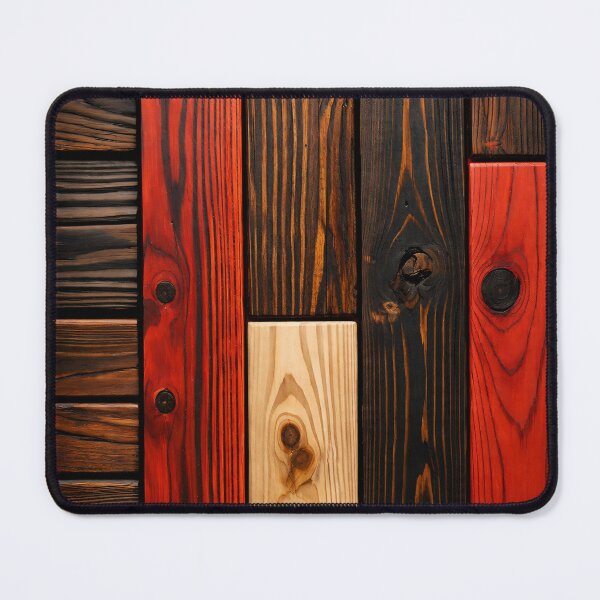 Item preview, Red and Black Rustic Wood Plank Texture Bold Modern Industrial Pattern designed and sold by Kaleidoscope Print.