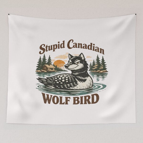 Item preview, Stupid Canadian Wolf Bird , Heated Rivalry Inspired Clothes, Vintage Sarcastic AnimalStupid Canadian Wolf Bird , Heated Rivalry Inspired Clothes, Vintage Sarcastic Animal designed and sold by GesanoSchuza.