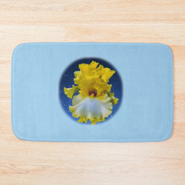 Item preview, Yellow Bearded Iris Flower and Starry Sky designed and sold by Rockyctees.