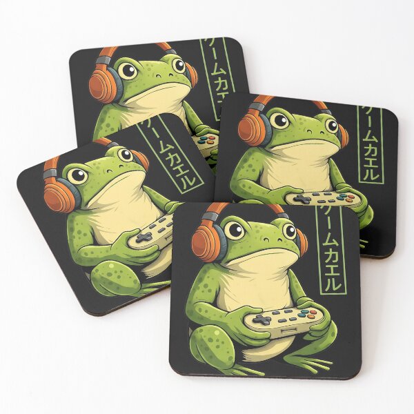 Item preview, Men's Funny Gamer Frog T-shirt Japanese style Game frog with controller video gaming tee designed and sold by OlyvieArt.
