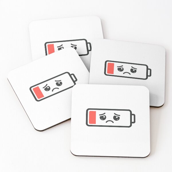 Item preview, Low Battery Mood Funny Minimal Cartoon Design designed and sold by Echo-Draw.