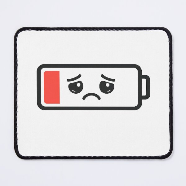 Item preview, Low Battery Mood Funny Minimal Cartoon Design designed and sold by Echo-Draw.