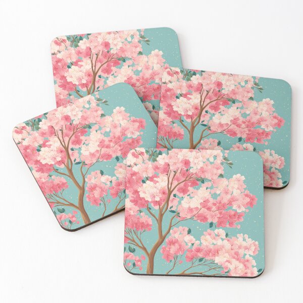 Item preview, Blossoming Spring Trees in Soft Pastel Landscape designed and sold by BobaBunny76.