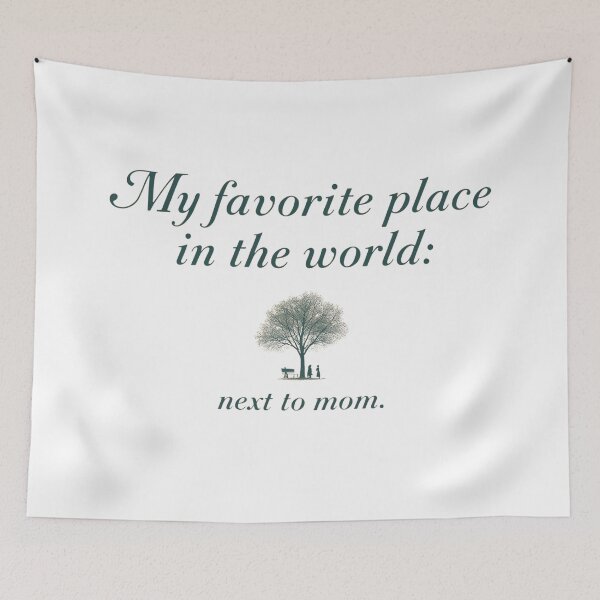 Item preview, My Favorite Place in the World — “Next to Mom” Sentimental Art Print | Family Keepsake Wall Art designed and sold by FestivityFinds.