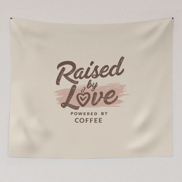 Item preview, Raised by Love, Fueled by Coffee — Cute Coffee Lover Mug | Gift for Mom & Parents designed and sold by FestivityFinds.