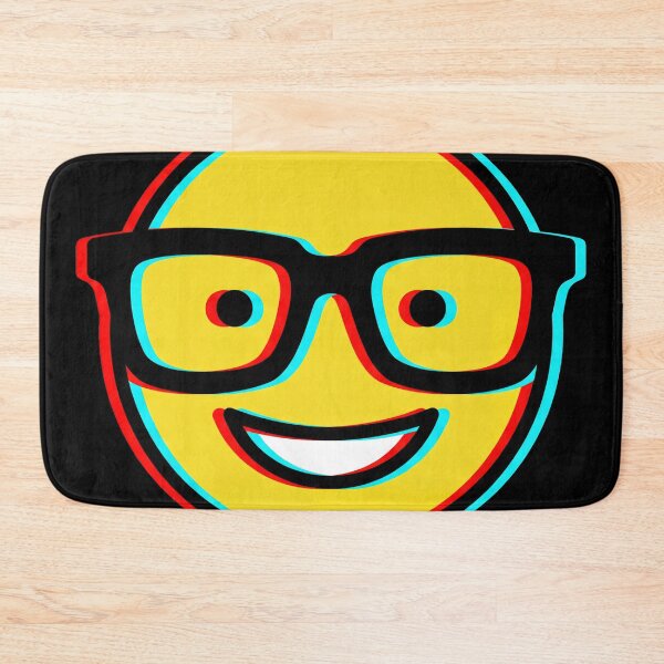 Item preview, Retro Glitch Nerd Emoji With Glasses Graphic Art designed and sold by seven things shop.