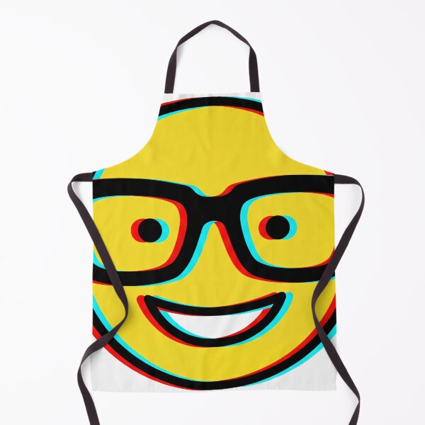Item preview, Retro Glitch Nerd Emoji With Glasses Graphic Art designed and sold by seven things shop.