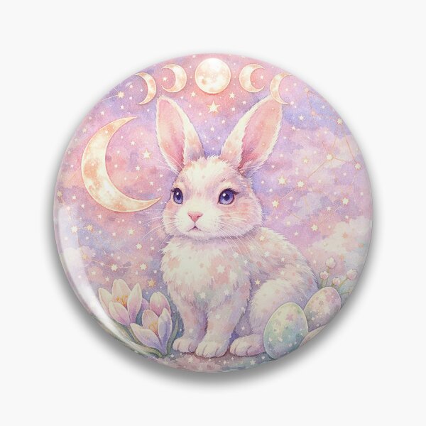 Item preview, Pastel Moon Bunny Celestial Rabbit Art designed and sold by SasmitaStudioCo.