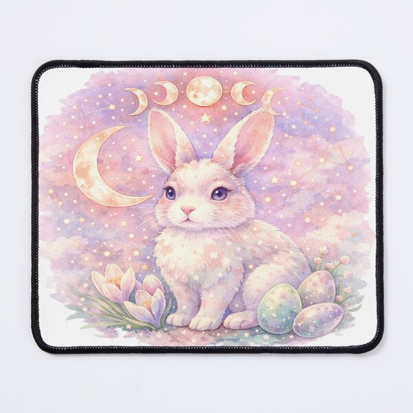 Item preview, Pastel Moon Bunny Celestial Rabbit Art designed and sold by SasmitaStudioCo.