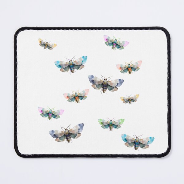 Item preview, Colorful Moths Flock designed and sold by AnimaliaStar.