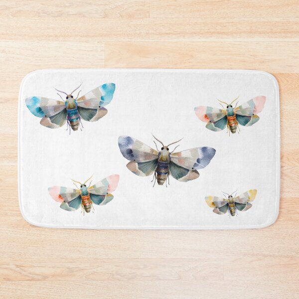 Item preview, Colorful Moths Flock designed and sold by AnimaliaStar.