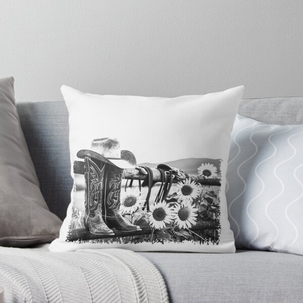 Item preview, Cowgirl Boots and Sunflowers Western Country Rustic Design designed and sold by inkoutninja.
