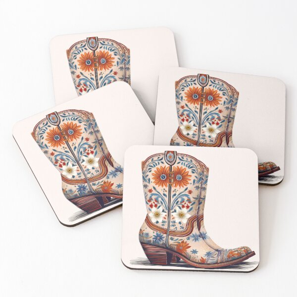 Item preview, Western style boots design illustration print designed and sold by Clara Fruggeri.