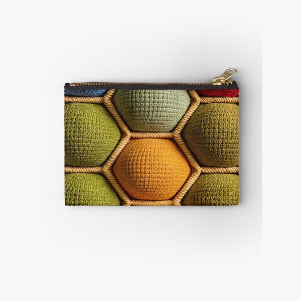 Item preview, Colorful Crochet Hexagon Pattern Cozy Boho Geometric Textile Design designed and sold by Kaleidoscope Print.