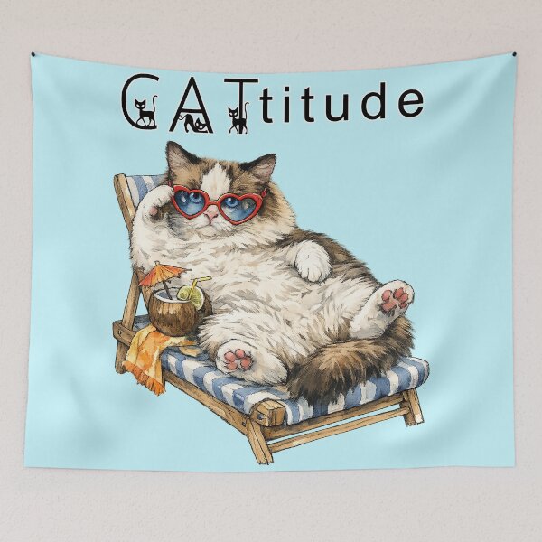 Item preview, Ragdoll Cat With CATtitude designed and sold by Lion and Lamb Design.