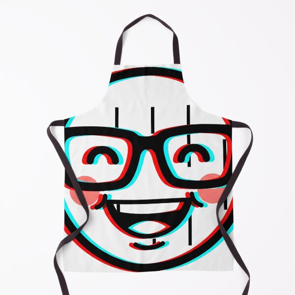 Item preview, Glitch Nerd Face Smile Emoji Vector Design for Tech Fans designed and sold by seven things shop.
