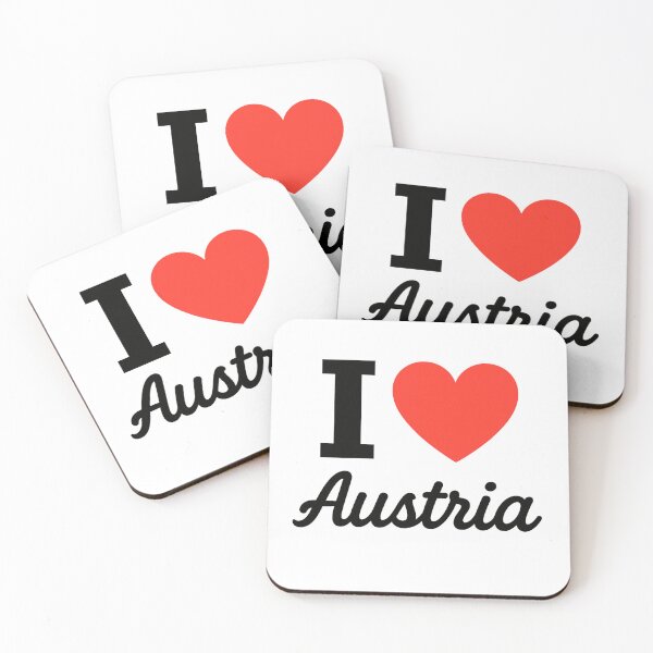 Item preview, I Love Austria | National Pride Typography | Culture, Heritage & Alpine Beauty Design designed and sold by PaintedPixels01.