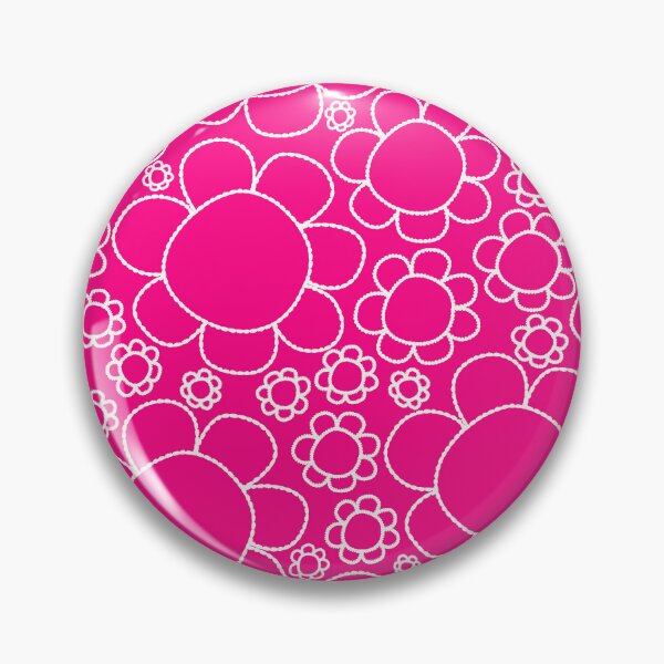Item preview, Cheerful Doodle Flowers Cute Floral Pattern in Hot Pink designed and sold by kierkegaard.