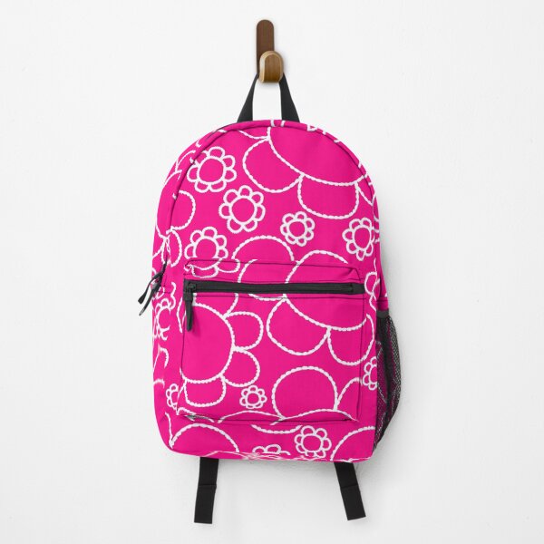 Item preview, Cheerful Doodle Flowers Cute Floral Pattern in Hot Pink designed and sold by kierkegaard.
