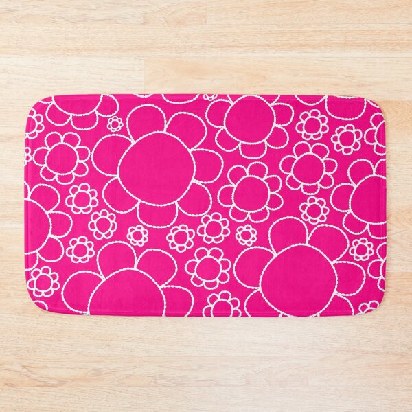 Item preview, Cheerful Doodle Flowers Cute Floral Pattern in Hot Pink designed and sold by kierkegaard.